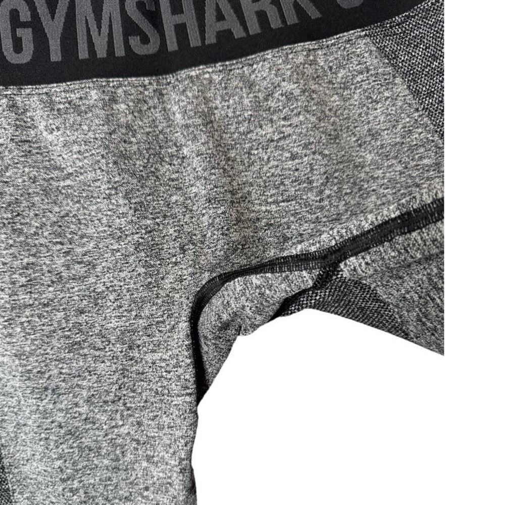 Gymshark Women's Medium Flex Low Rise Leggings in Black Marl/Charcoal Gray - Picture 4 of 6